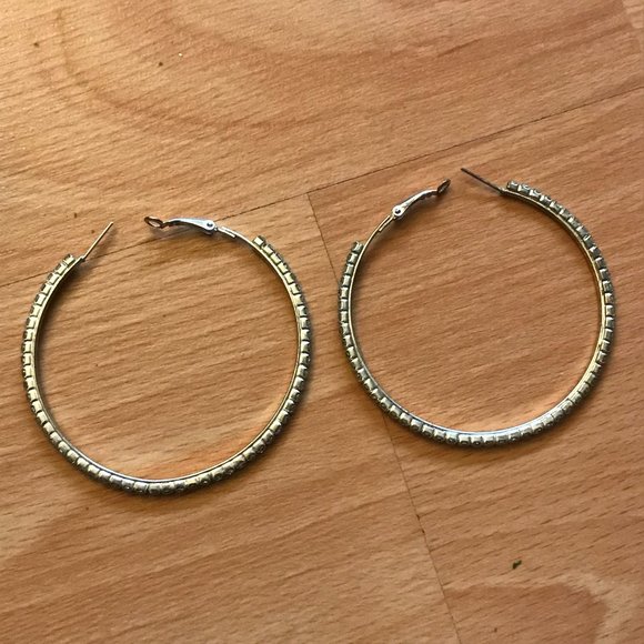 Sparky Sparkling Shiny Hoop Earrings - Picture 1 of 7